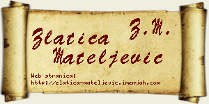 Zlatica Mateljević vizit kartica